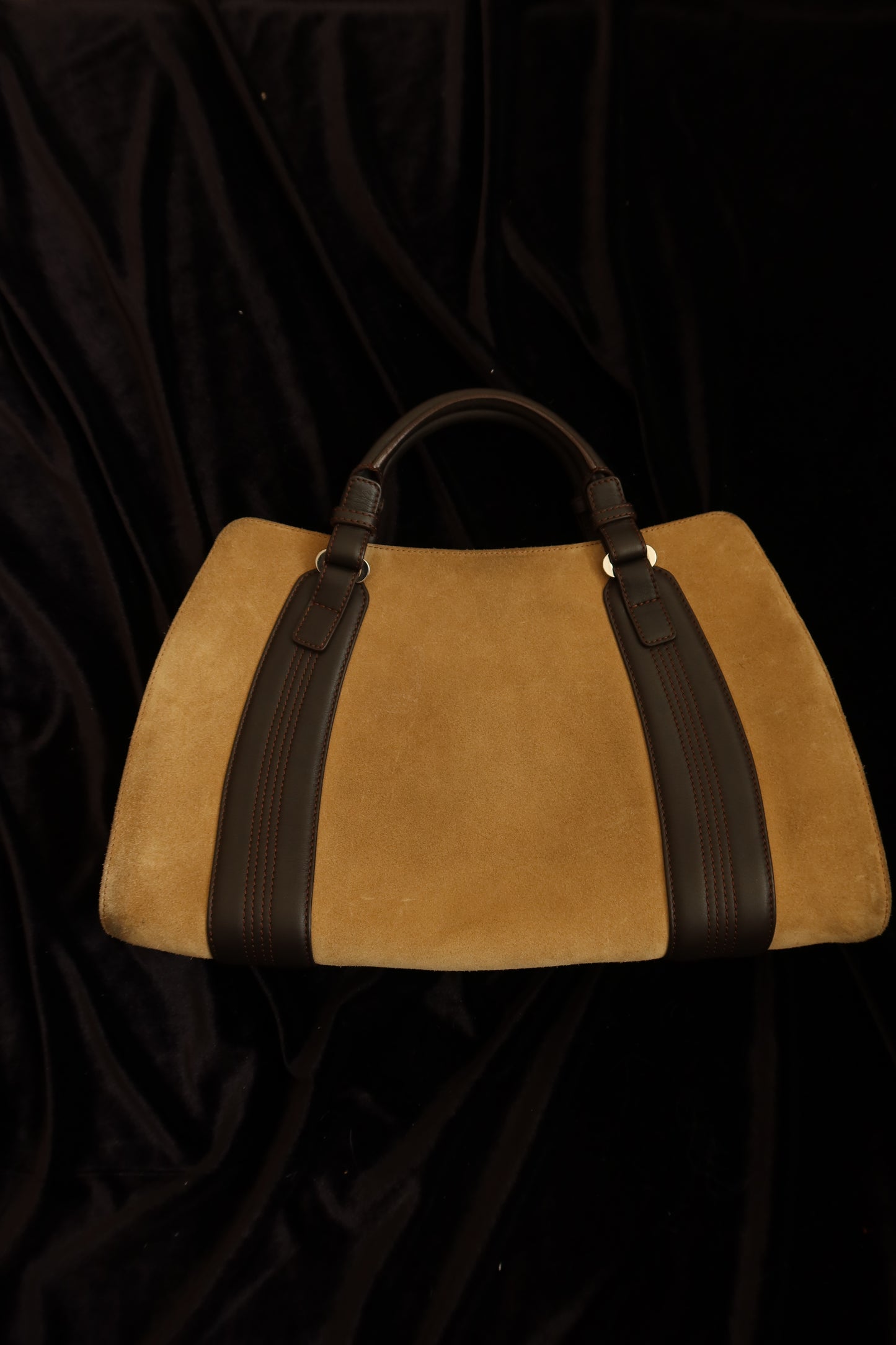 Loewe Suede & Leather Shoulder Bag