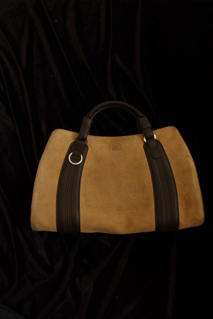 Loewe Suede & Leather Shoulder Bag