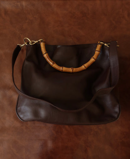 Gucci Bamboo Handle Leather Shoulder Bag