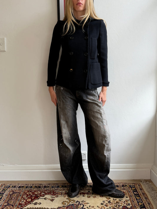 Miu Miu Virgin Wool Peacoat